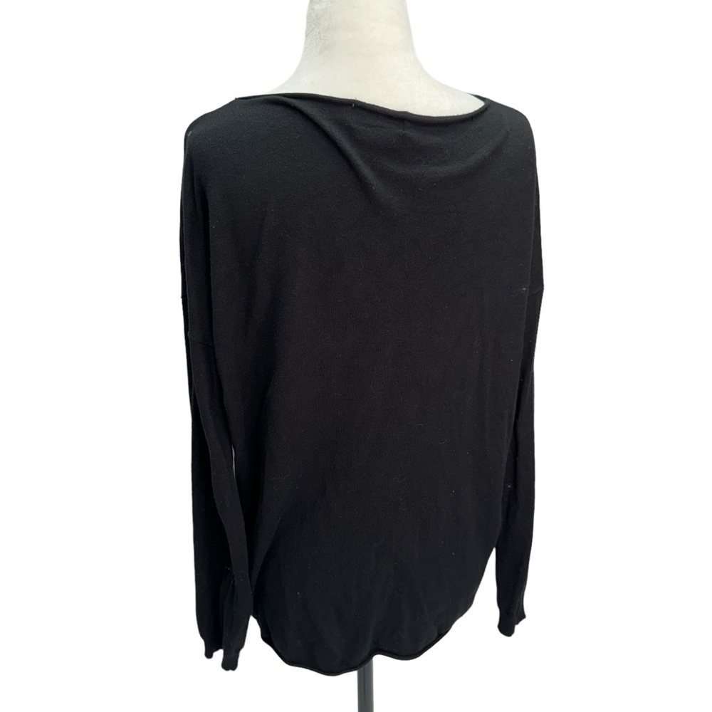 Molly Bracken Black Crew Neck Long Sleeve Sweater with/ LOVE graphic SizeM/L - Picture 5 of 9